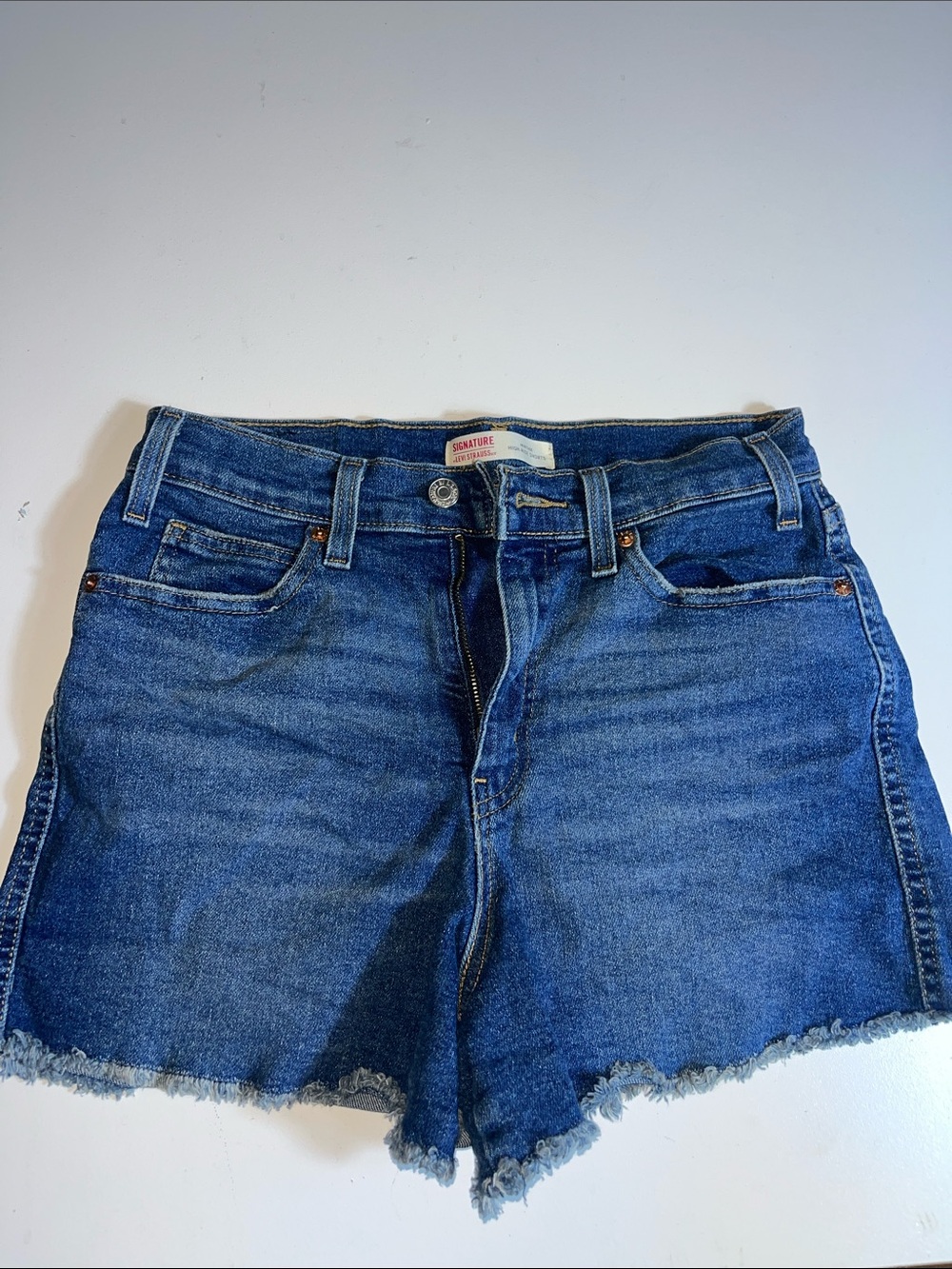 Signature by Levi Strauss Indigo Denim High-Rise Shorts